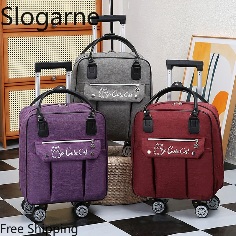 sacs à bagages de voyage portables 4 roues grande capacité unisexe trolly sacs de voyage hommes nouvelle valise à roulettes femmes sacs de voyage à roulettes