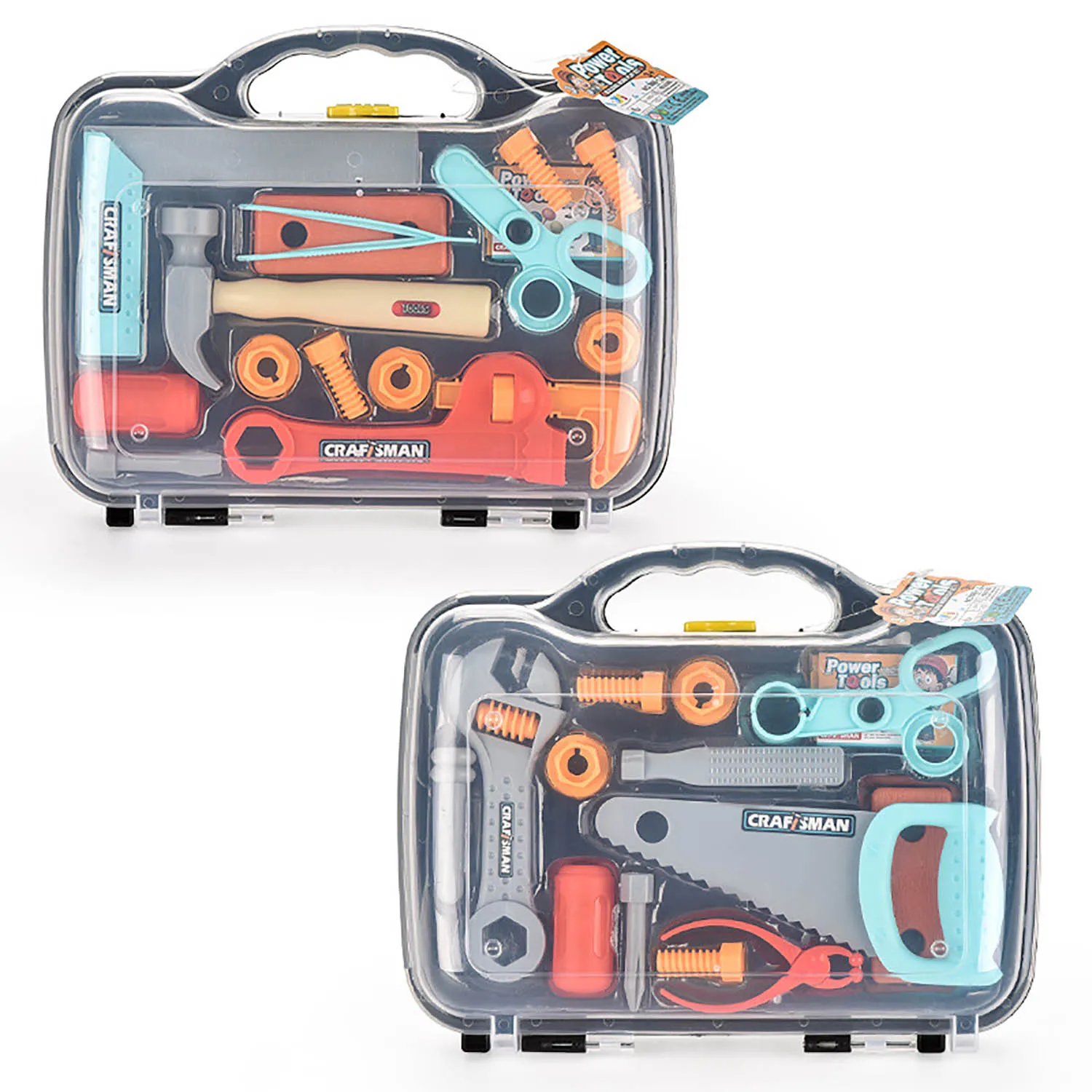 Valise à outils pour enfants, bricolage, maison d'assemblage, boîte de rangement d'outils de réparation de jouets