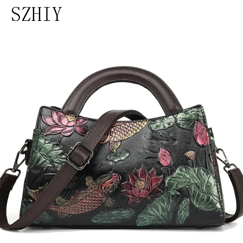 Sac à main rétro poisson rouge pour femme, sac à bandoulière alertes onale, sac à main de bureau, créateur de luxe, One Initiated, haute qualité, nouveau