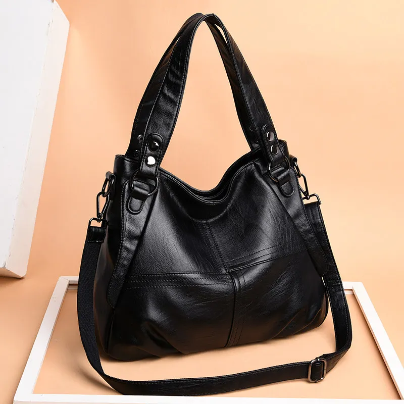 sac à main en cuir de haute qualité pour femmes, sacs à bandoulière décontractés, sacs initiés de grande capacité, sac fourre tout de voyage pour dames, nouveau, 2024