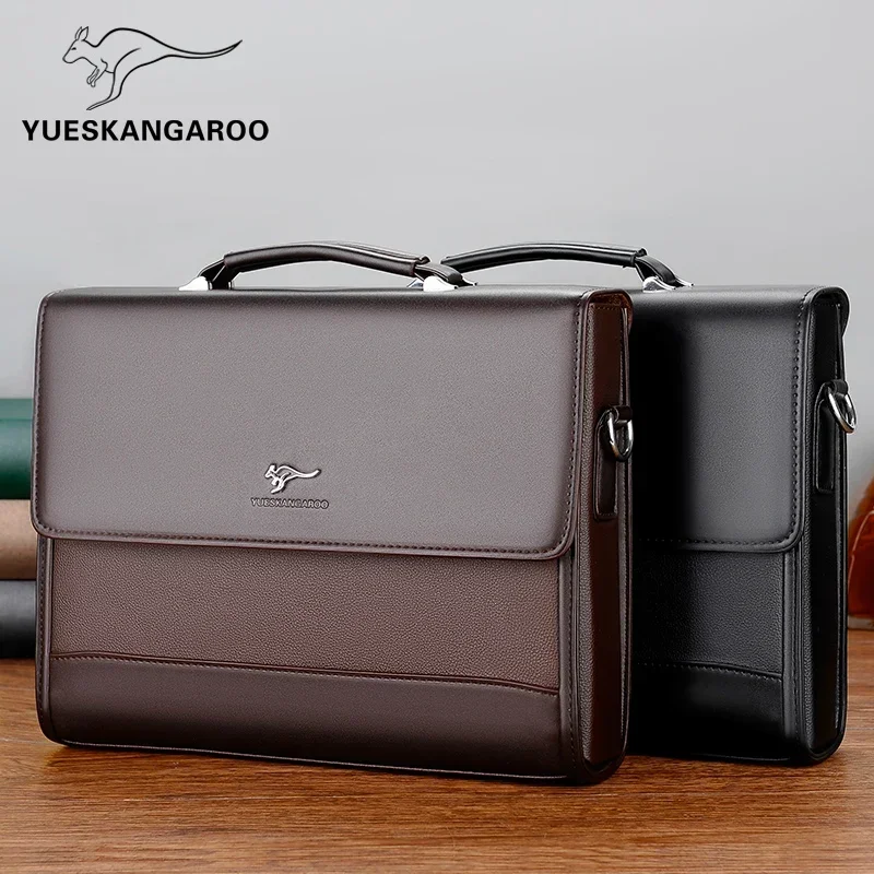 sacs à main en cuir pu pour hommes, fourre tout, porte documents d'affaires, sac à bandoulière de marque pour ordinateur portable, organisateur pour documents, 2026