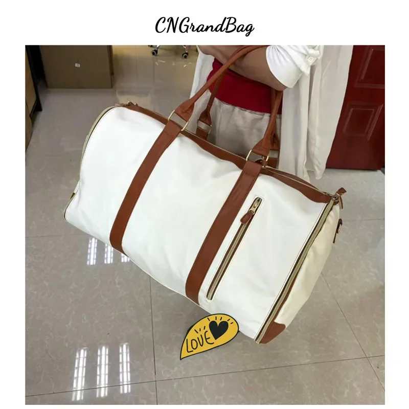 valise pliable en cuir pu de grande capacité, sac à main de voyage, sac à bandoulière facile à transporter, sac à bagages de grande taille pour voyage
