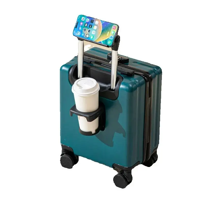 valises de voyage aériennes sur roulettes avec porte-gobelet, valise à main pour boîte de voyage en vol, chariot à bagages, petite valise de voyage