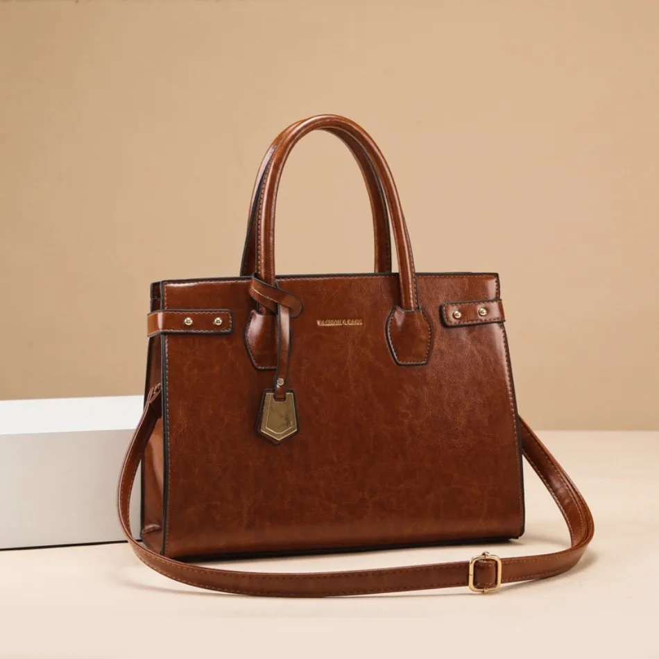 sacs à main de luxe en cuir souple pour femmes, fourre-tout de grande capacité, 2025