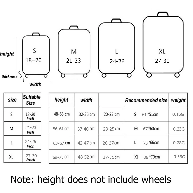 housse de valise à la mode, haute élasticité, géométrie, amour, en forme de cœur, housse anti poussière, valise de 18 à 32 pouces, accessoires essentiels