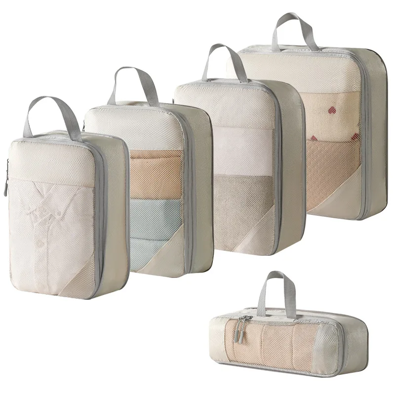 cubes d'emballage à compression pour valises, accessoires de voyage, organisateurs d'emballage extensibles, cubes d'organisation de voyage légers