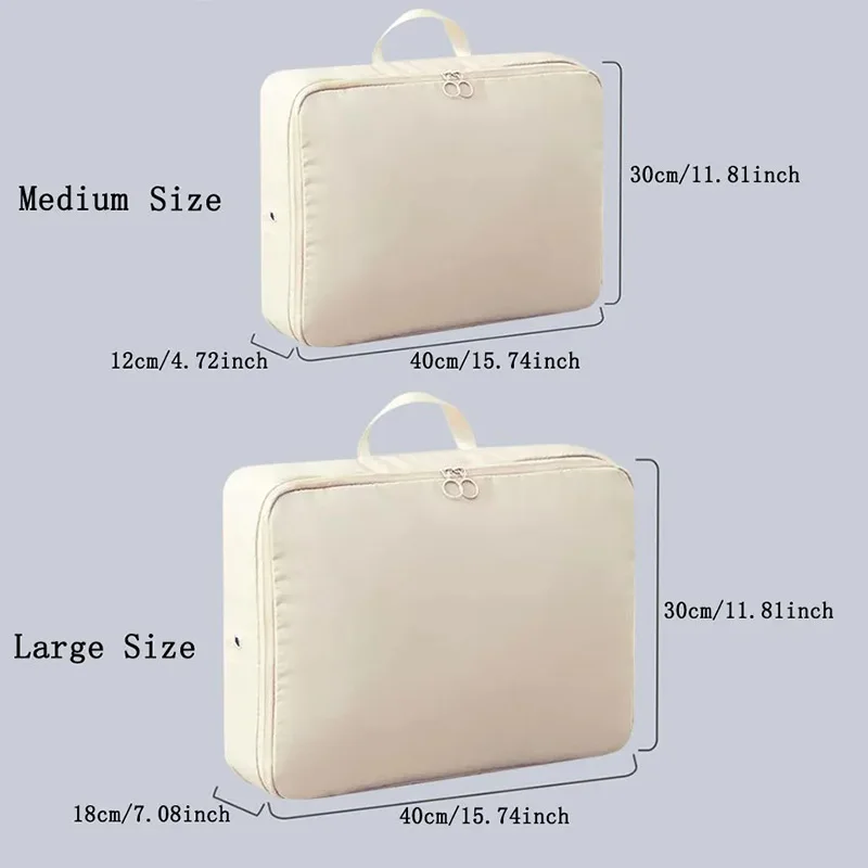 grand sac de cubes d'emballage de compression de voyage, valise portable, organisateurs de vêtements, étuis de rangement de bagages étanches, sacs melbags