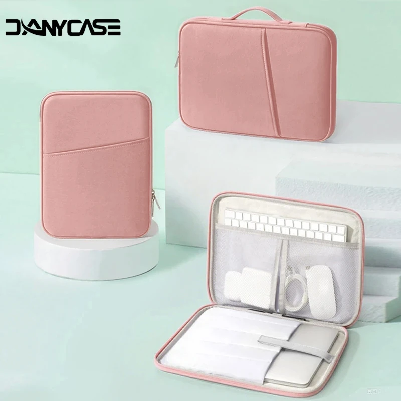 sac pour ordinateur portable 11-13 pouces, housse de protection pour tablette, étui de transport rembourré adapté pour ipad macbook xiaomi asus huawei lenovo