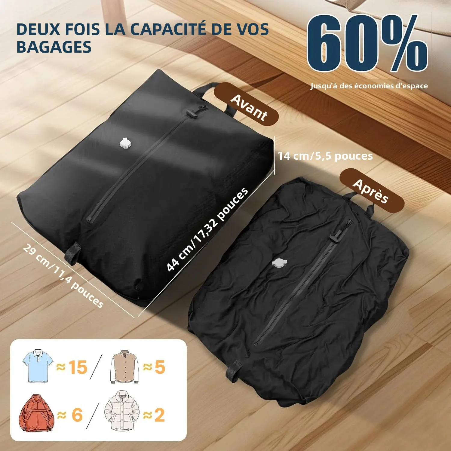 sacs de rangement sous vide, valises essentielles de voyage, organisateur de vêtements, sac d'emballage, accessoires pratiques, cubes d'emballage à compression