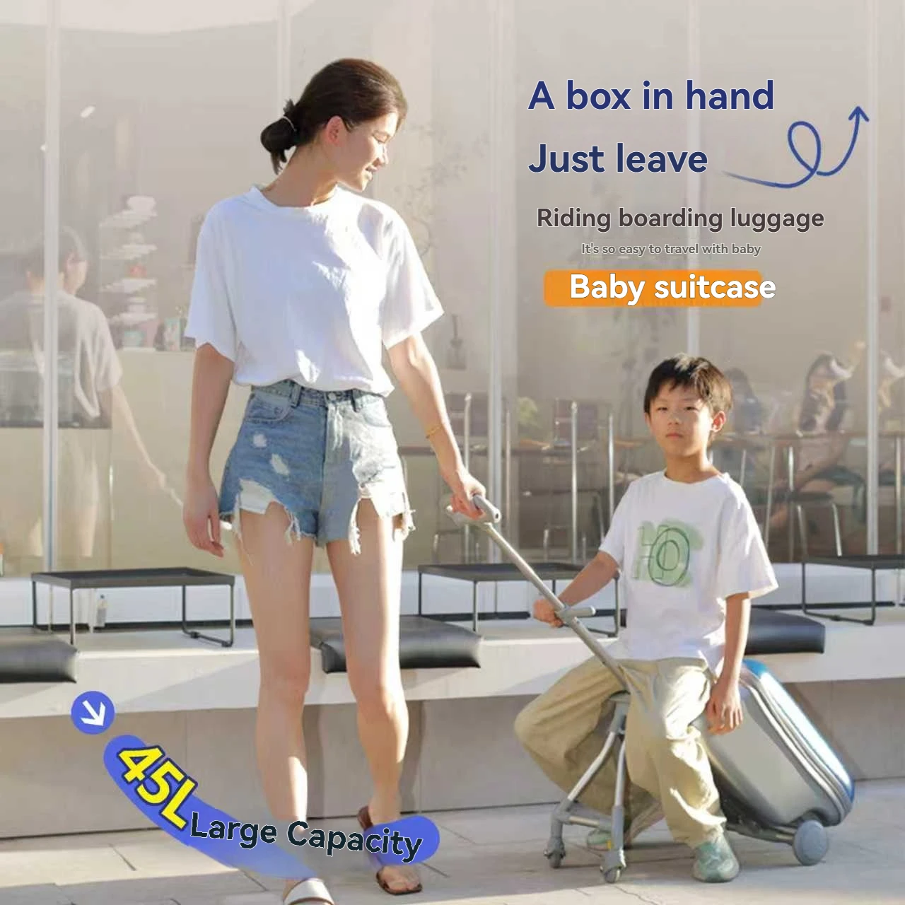 ensemble de bagages pour enfants 1 pièce qui peut être posé et interdit, valise trolley avec valise à main, essentiel de voyage, peut être démonté, adapté aux enfants âgés de 2 à 12 ans