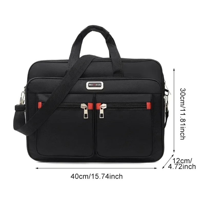 porte documents d'affaires de grande capacité pour hommes, sac à bandoulière portable polyvalent, sac à main à poches multiples pour usage professionnel et décontracté
