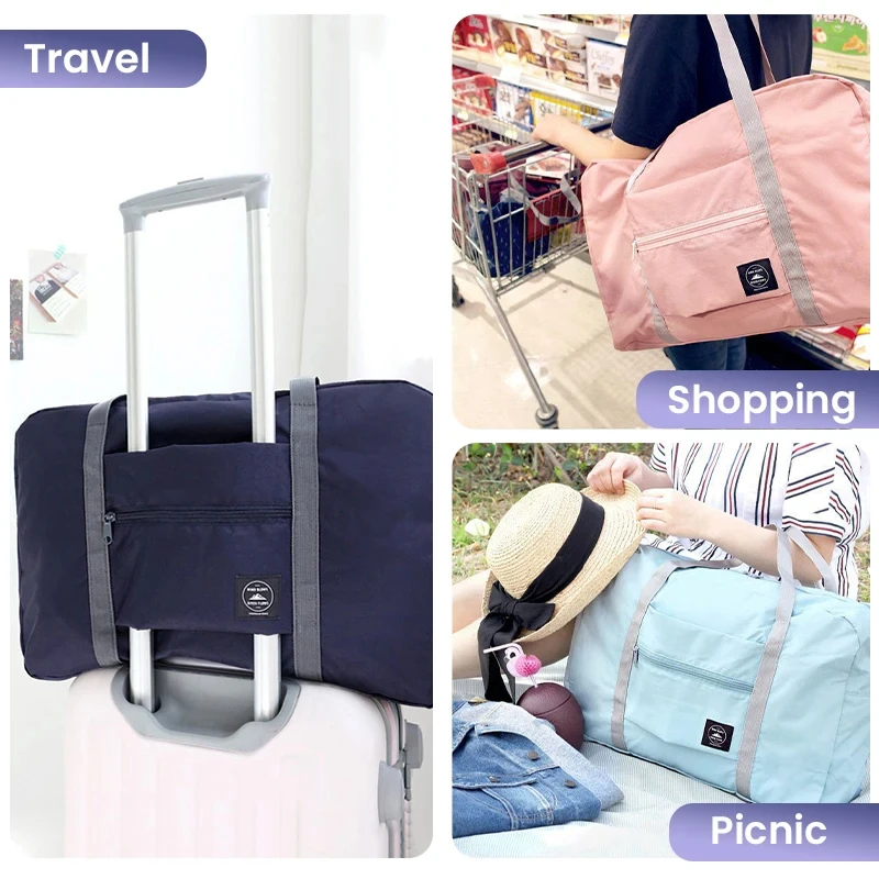 sac de voyage pliable pour compagnie aérienne, sac à main pour femmes et filles, léger, grande capacité, sport, week end, voyage de nuit