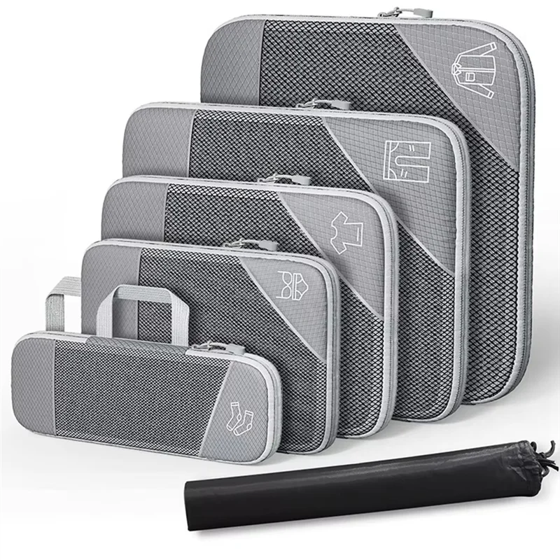 ensemble de cubes d'emballage légers, organisateurs de bagages portables, idéaux pour l'organisation des valises, b84b