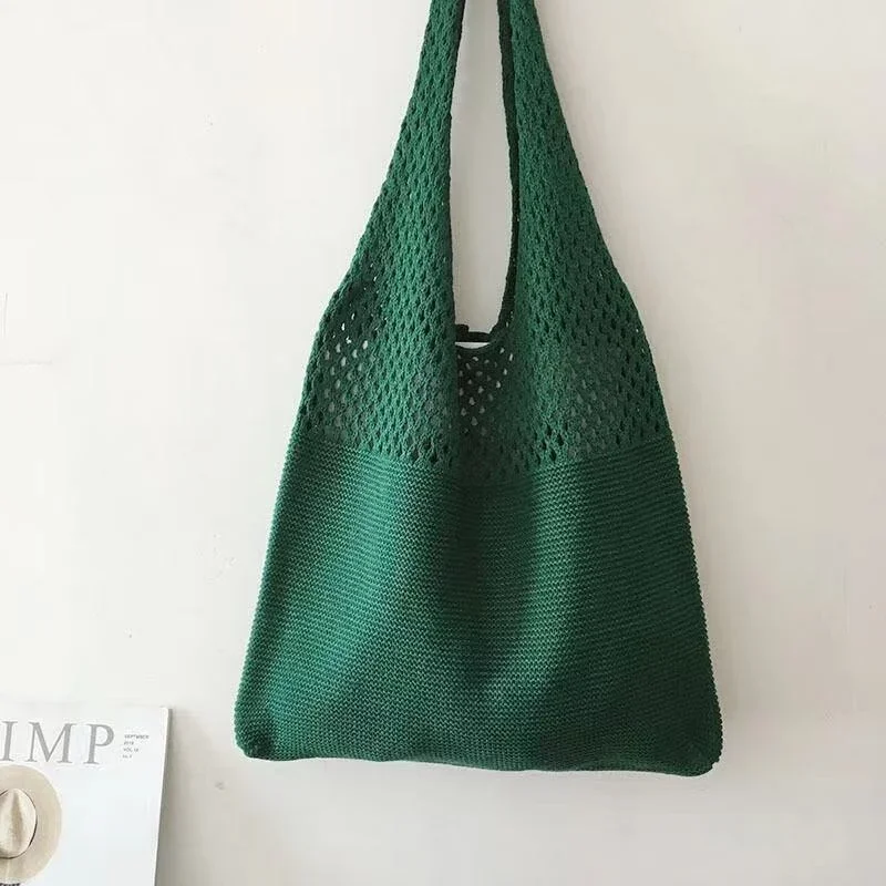 sac à main de grande capacité pour femme, fourre tout de styliste, de plage, décontracté, creux, tissé, pour Été