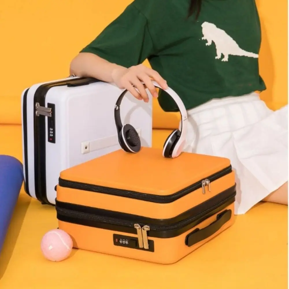 mini valise de voyage légère, boîte cosmétique, valise à main, trousse de maquillage, boîte à mot de passe, valise d'embarquement portable, 16"