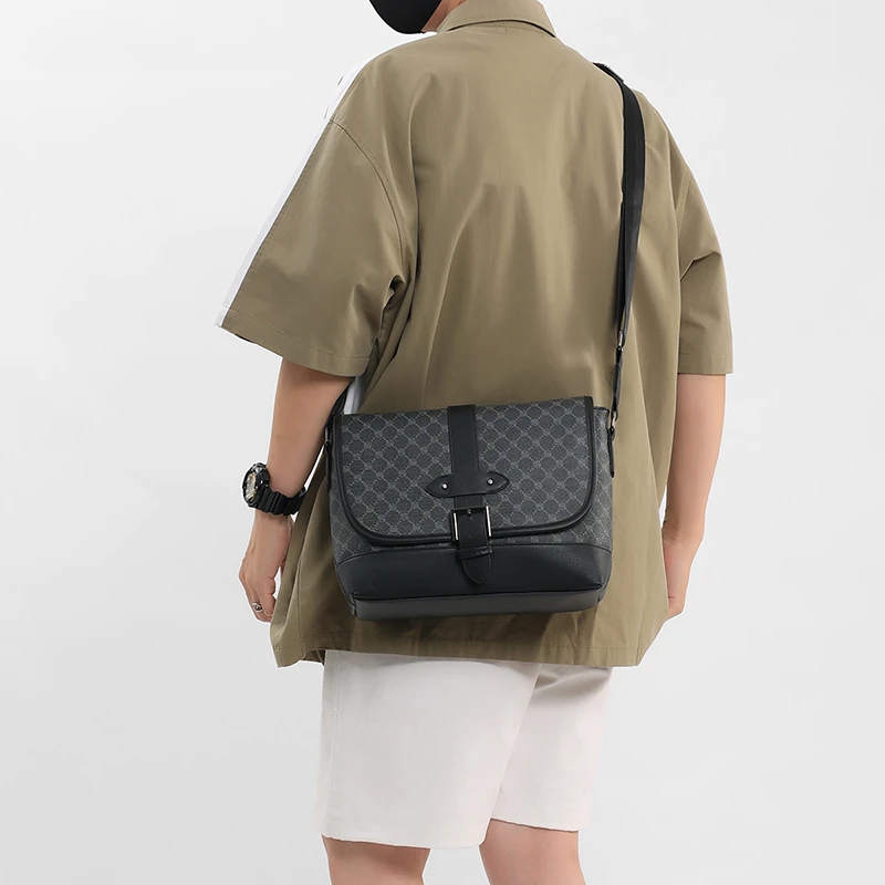 sac à bandoulière de luxe pour hommes, sacoche en cuir de bonne qualité, sac à main de style vintage pour hommes
