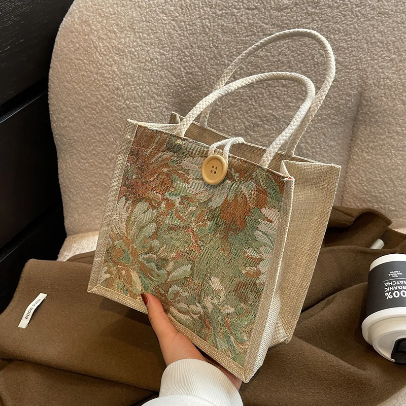 sac à main en lin pour femmes, sacs à main de style ins pour étudiants, sacs à poignée supérieure pour dames, sacs de luxe de styliste