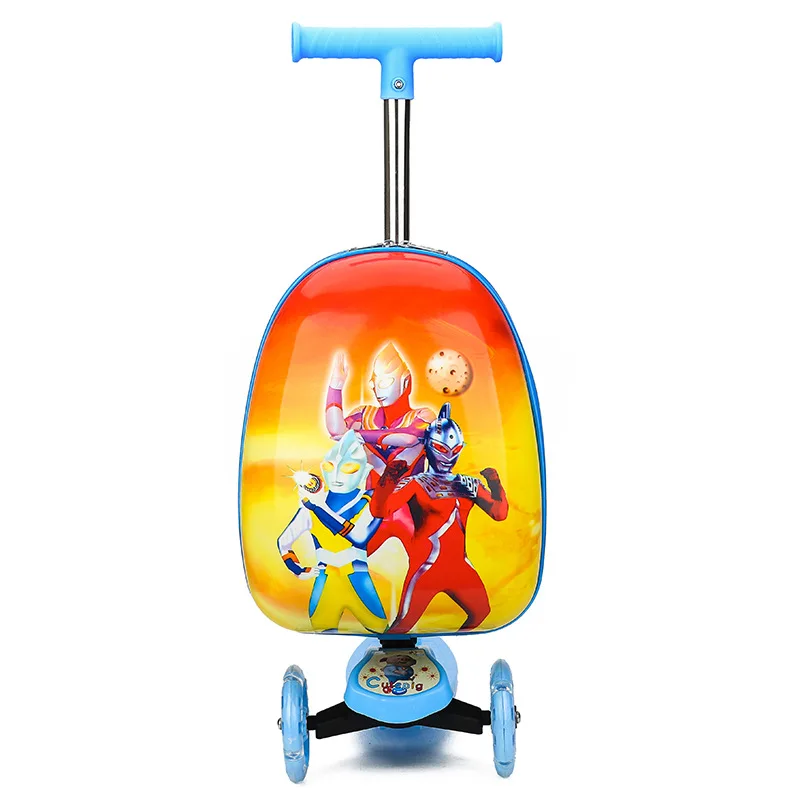 nouveau mignon skateboard valise scooter enfants chariot boîte à bagages 16 "garçons et filles joli sac à main étudiant étui de voyage