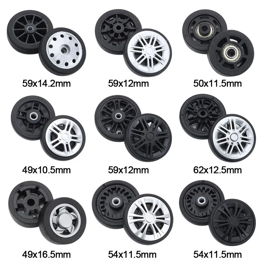 roues de valise de remplacement résistantes à l'usure avec vis, roues de remplacement, roulettes silencieuses, essieux, kit de réparation, accessoires de bagages