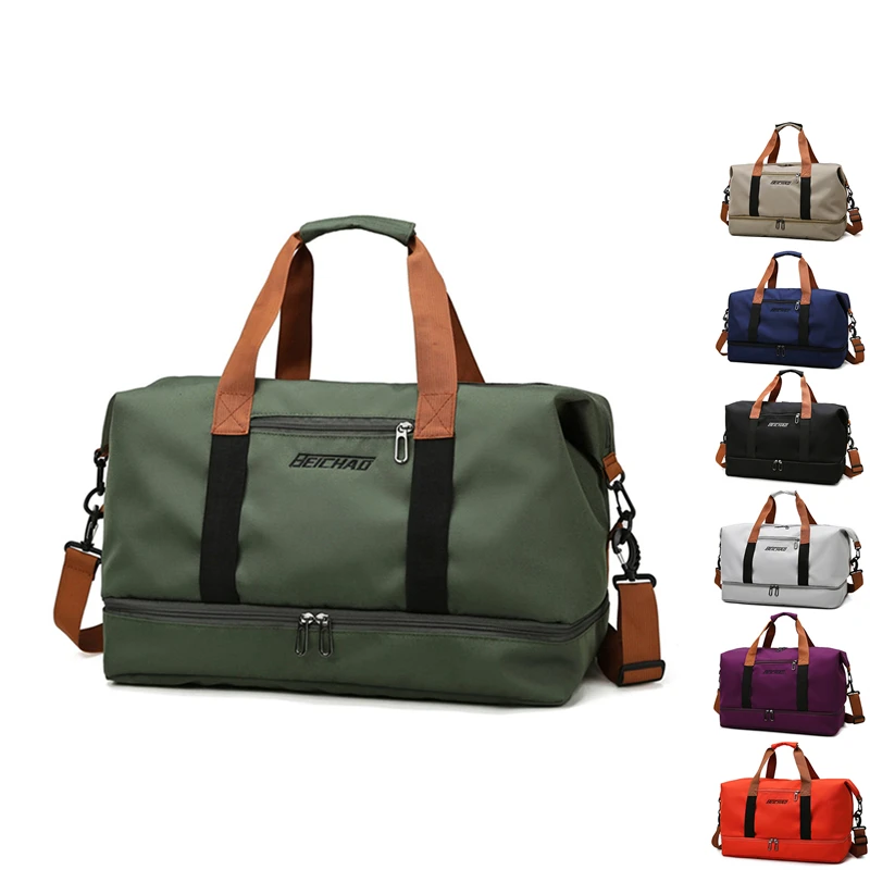 Sac à bagages de loisirs de grande capacité pour hommes et femmes, sacs à bandoulière respirants, imperméables, résistants à l'usure, une initiative