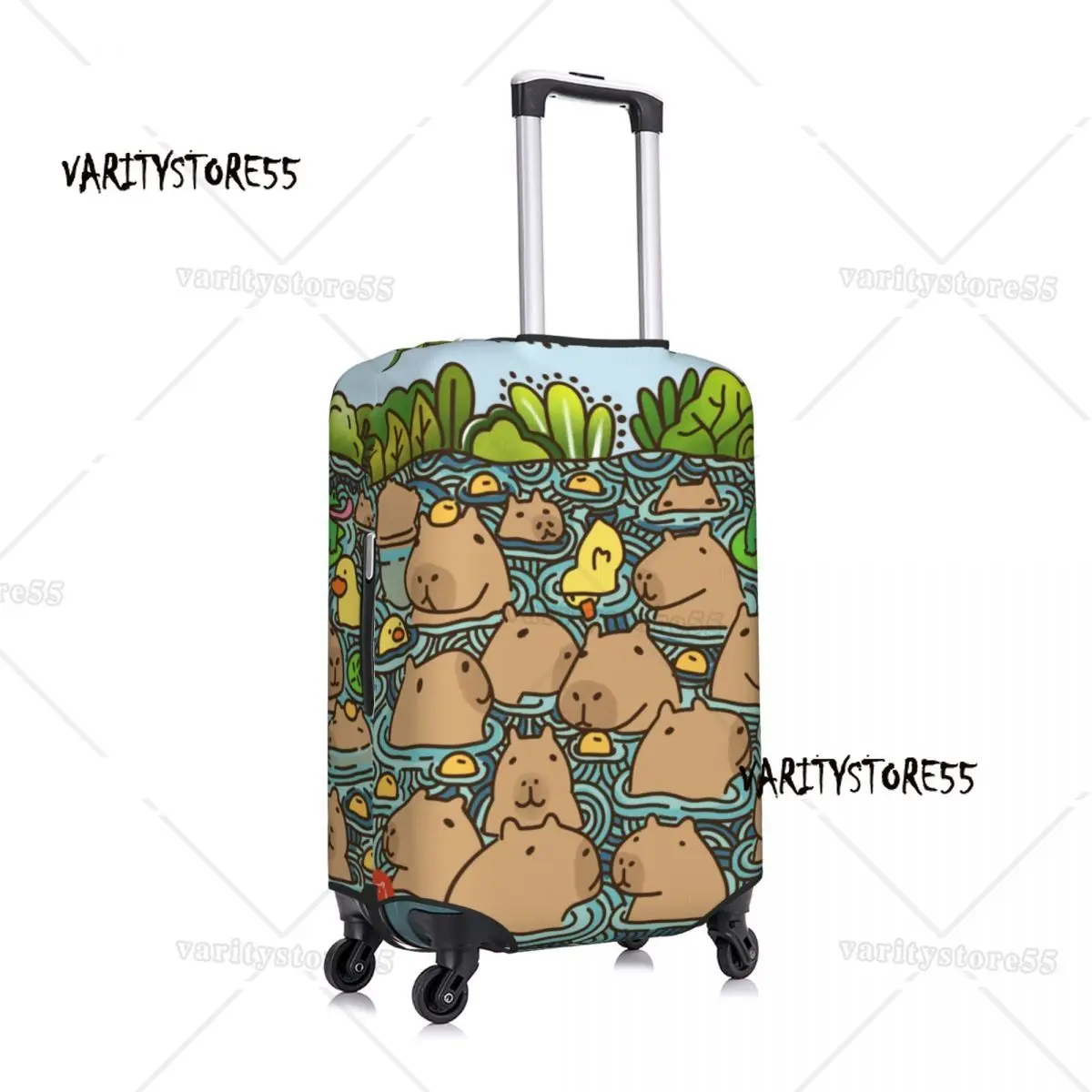 juste de bagage personnalisée, un Étang complet de capybara, poinvalise de protection, housses imbibées pour 18 32 pouces