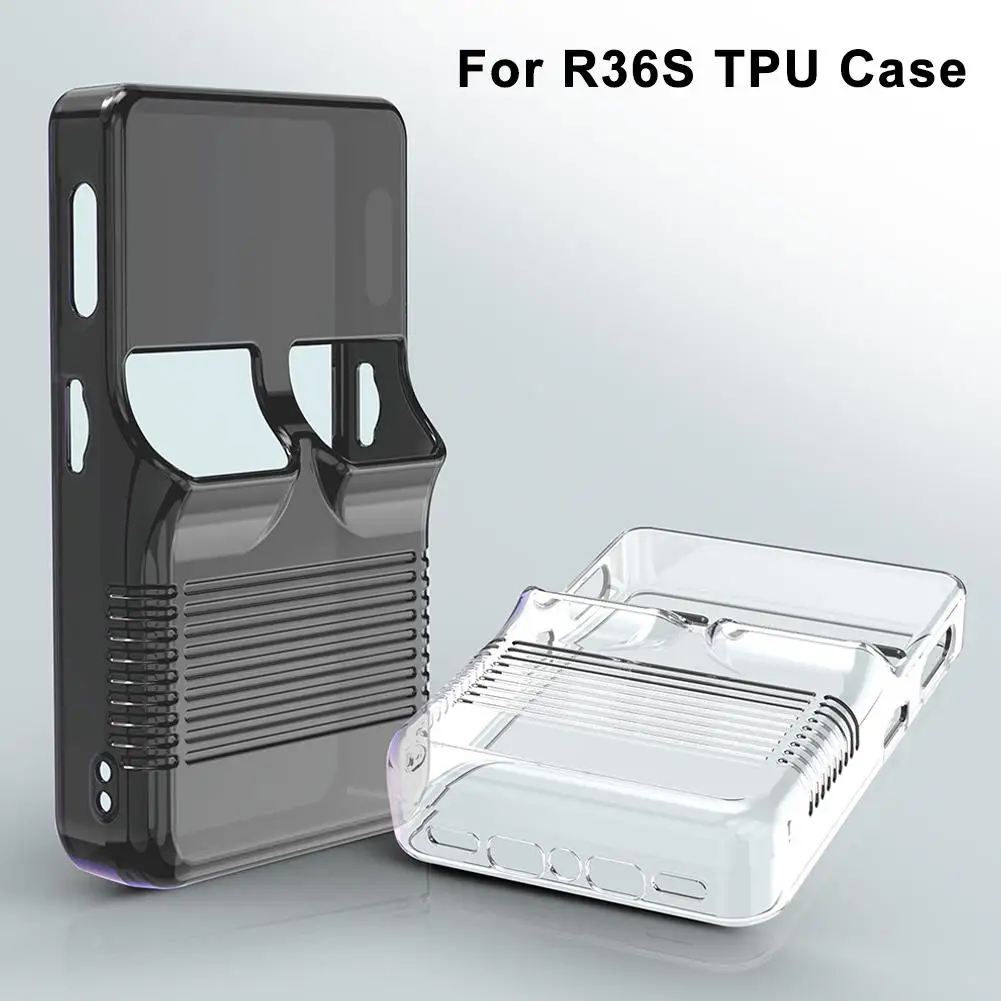 Étui de protection pour console de jeu portable r36s, housse de protection en silicone, boîte de rangement anti rayures, étui en silicone lavable pour r36s