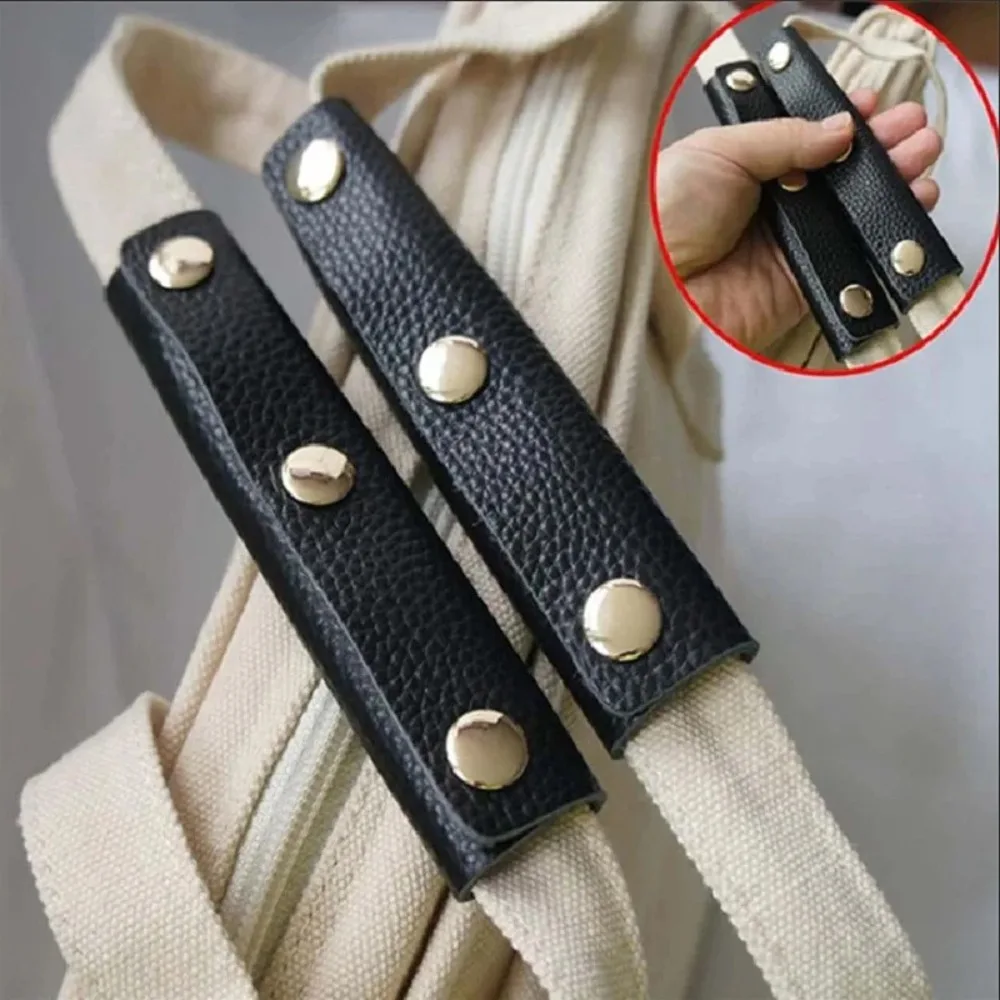 poignée de valise en cuir pu, design souple anti choc, housse de poignée en cuir, couleur unie, sangle d'épaule, housse de poignée, accessoires de sac