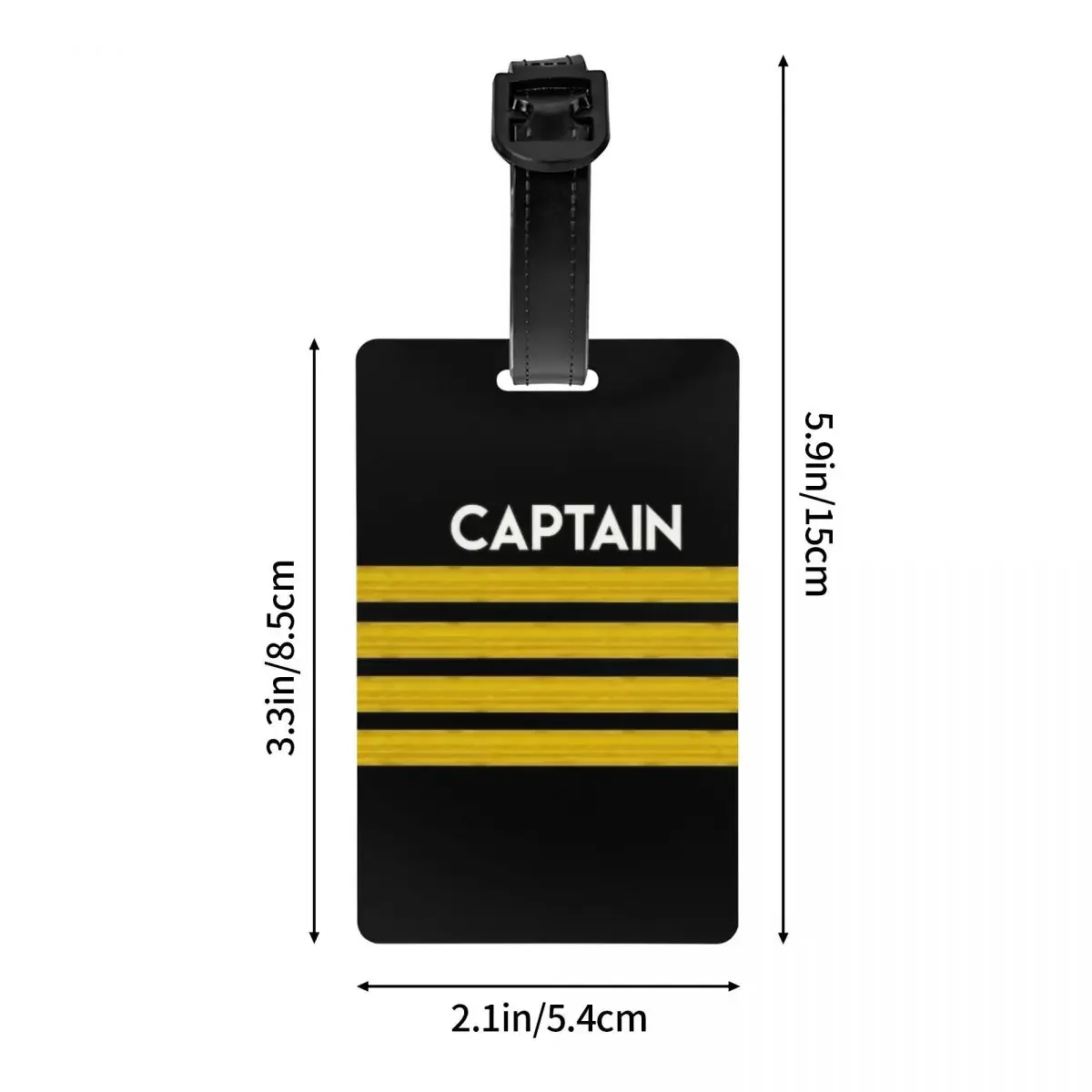 Étiquettes de bagage de capitaine d'épaules strihear pour les valises, couverture de confidentialité de pilote de vol, étiquette d'identification