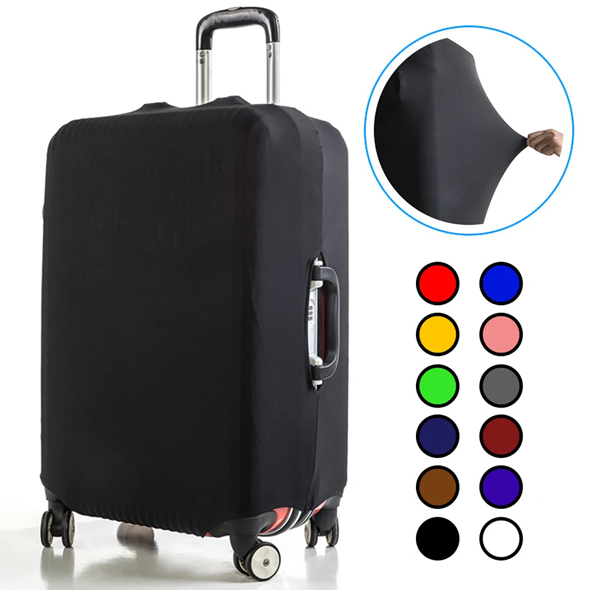 housse de protection pour valise de voyage à la mode, housse de protection pour bagages, couleur unie, adaptée aux valises de 18 à 32 pouces, a-zmt