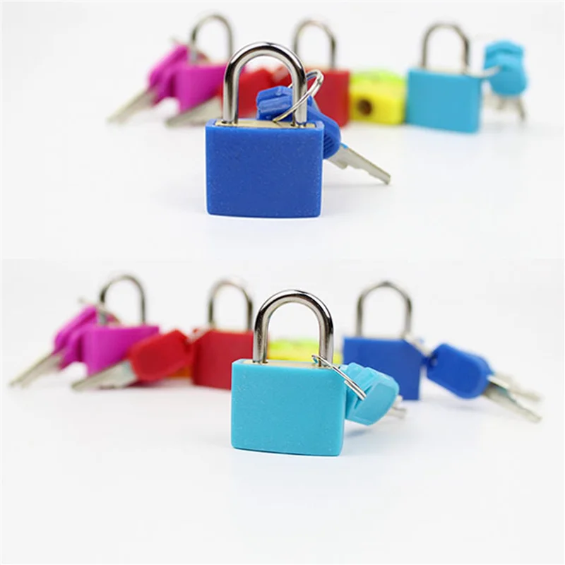 paquet de rtshe-20 serrures de valise avec clés, petits cadenas à bagages multicolores cadenas en métal pour jeu assorti de salle de sport scolaire