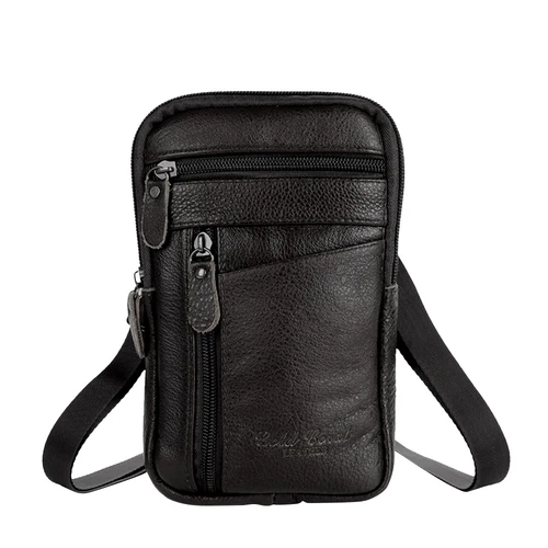 sac de taille en cuir pour hommes, sac pour téléphone portable, ceinture de sport de plein air, petit sac à bandoulière pour faire d'affaires