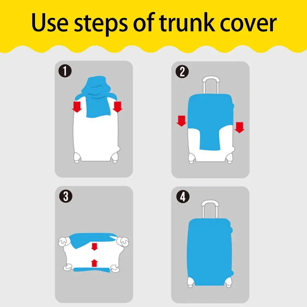 ensemble de valise de voyage convient pour 18 32 po, housses en tissu commandées, accessoires de voyage, housses de protection des bagages, lettre rose