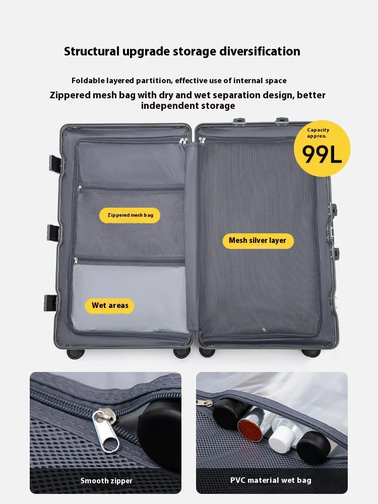 valise à main porte bagages coque rigide valise de voyage roulante avec roues spinner 20 24 26 28 30 pouces bagages