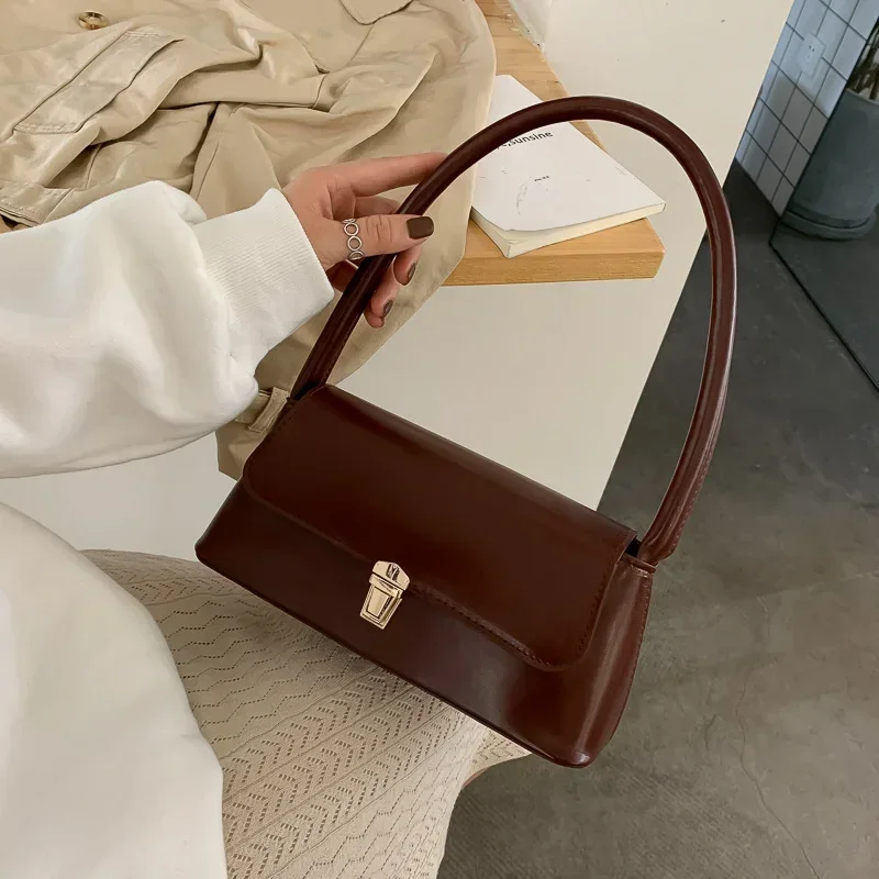 sacs à bandoulière de marque de luxe pour femmes, design de mode sous les bras, sac à bandoulière, sac à main et bourses de couleur unie, 2024