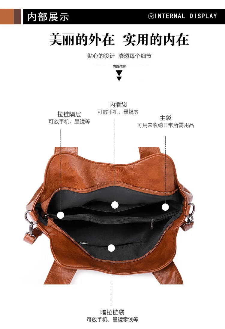 sacs à main en cuir souple de luxe pour femmes, sacs à bandoulière rétro de créateur, sac messager initié pour dames, grande capacité, nouveau, 2024
