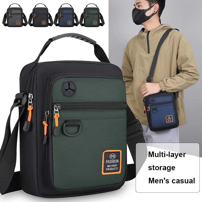 Petit sac à main décontracté en Nylon pour hommes, sac à bandoulière élégant pour hommes, Compact et léger, sac à main messager tendance