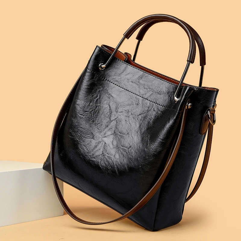 sac fourre tout décontracté en cuir pour femme, sacs à main de luxe, grands sacs initiés, grande capacité, sacs de créateur pour dames, 2024