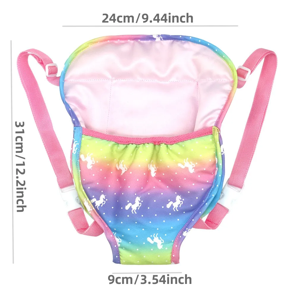 sac à dos de poupée pour poupées de 43cm, mini sac de transport, costume pour bébé né, adapté aux poupées de 18 pouces, cadeau d'anniversaire pour fille