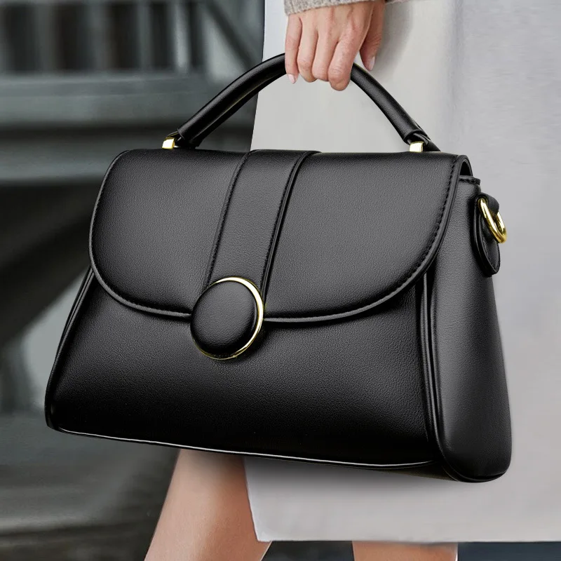 Sac à main à la mode pour femmes, grande capacité, sac à bandoulière/à bandoulière Simple en cuir souple, cadeau parfait, nouvelle collection 2025
