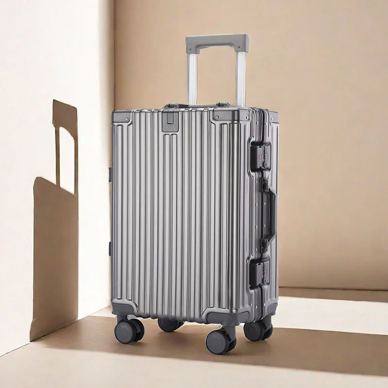 valise trolley de grande capacité pour homme, double couche épaisse et durable, fermeture éclair, vpn, nouvelle collection 2024