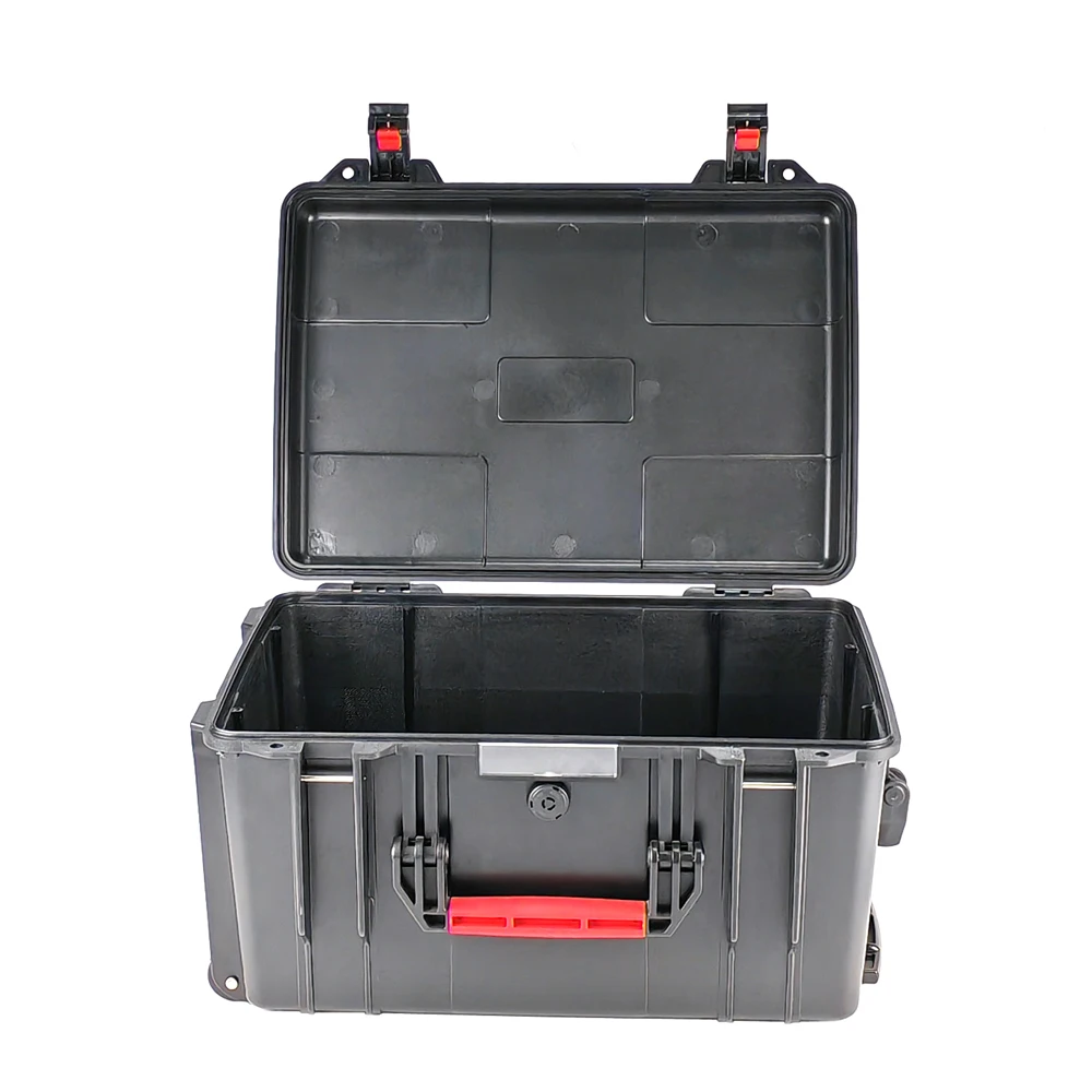 valise de sécurité abs robuste, mallette de chariot en plastique, équipement de protection, mallette à outils en plastique dur