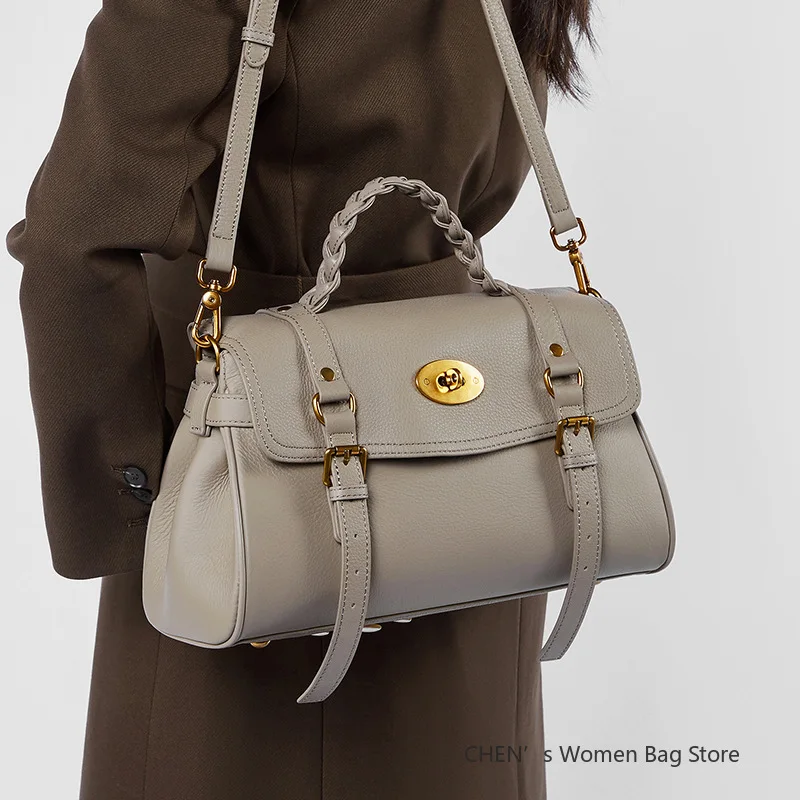 sac à main de luxe en cuir véritable pour femmes, sac à bandoulière de bonne qualité en cuir de vache, sacs à bandoulière boston, nouvelle collection