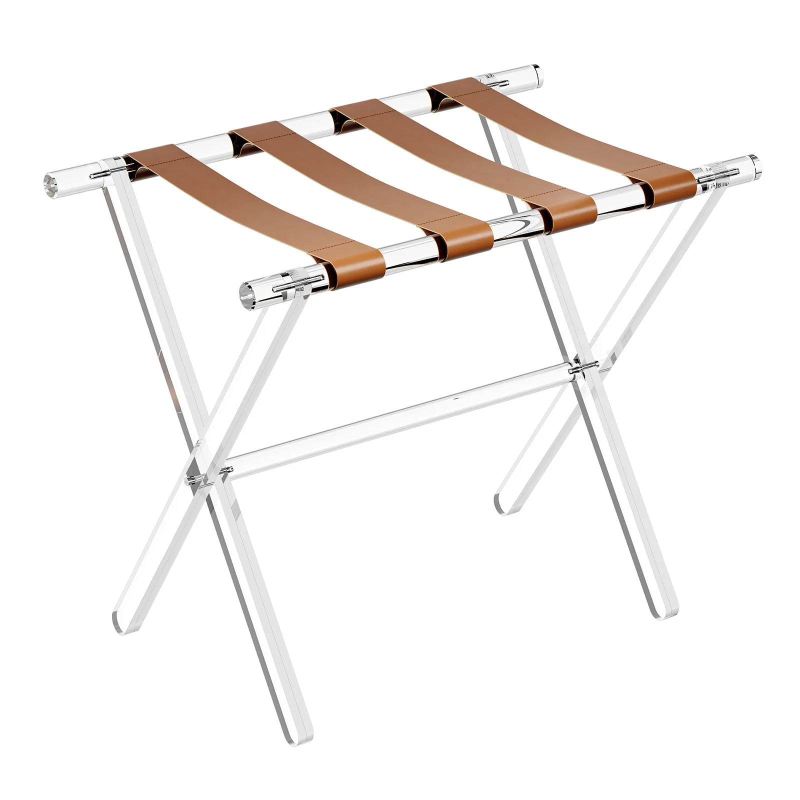 valise pliante transparente en acrylique t1 pour hôtel, petit tabouret de rangement de vêtements