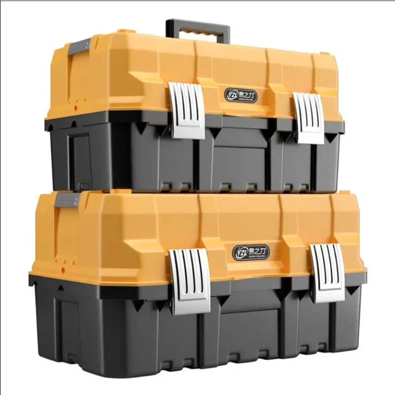 boîte à outils pliante professionnelle, valise en plastique, atelier multifonction, boîte à outils de rangement de pièce extérieure épaissie, outils conseillers
