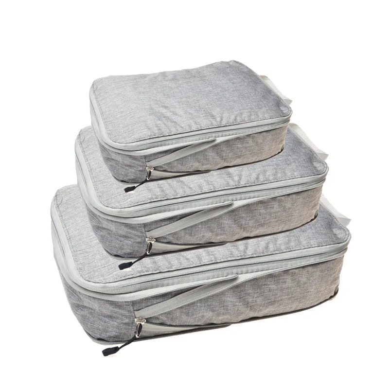 sac de rangement de voyage, emballage compressible, valise cubique, poignée de bagage, fourre tout pliable et étanche en nylon
