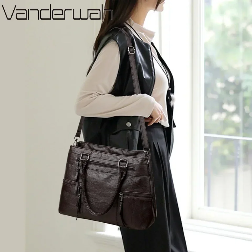 sac à main élégant pour femmes de haute qualité en cuir sacs à poignée supérieure sac à main dames sac à bandoulière fourre tout décontracté bolso marca lujo