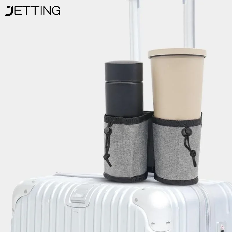 porte gobelet pour bagages de voyage, valise à main libre durable, sac à boissons, porte tasses de thé au lait et à café, convient à toutes les poignées de valise