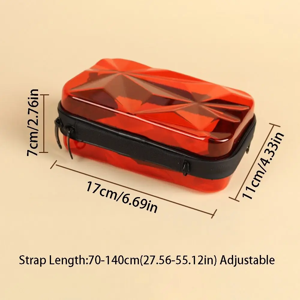 sac à main simple en forme de valise pour femmes, mini sac de maquillage rigide étanche, décontracté, style coréen, couleur unie, pour l'extérieur, 7 pouces
