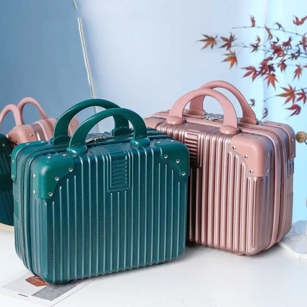Petite boîte à mot de passe de 14 pouces, mallette d'embarquement, Mini valise de voyage, boîte à cosmétiques, organisateur de bagages à main, étui de maquillage