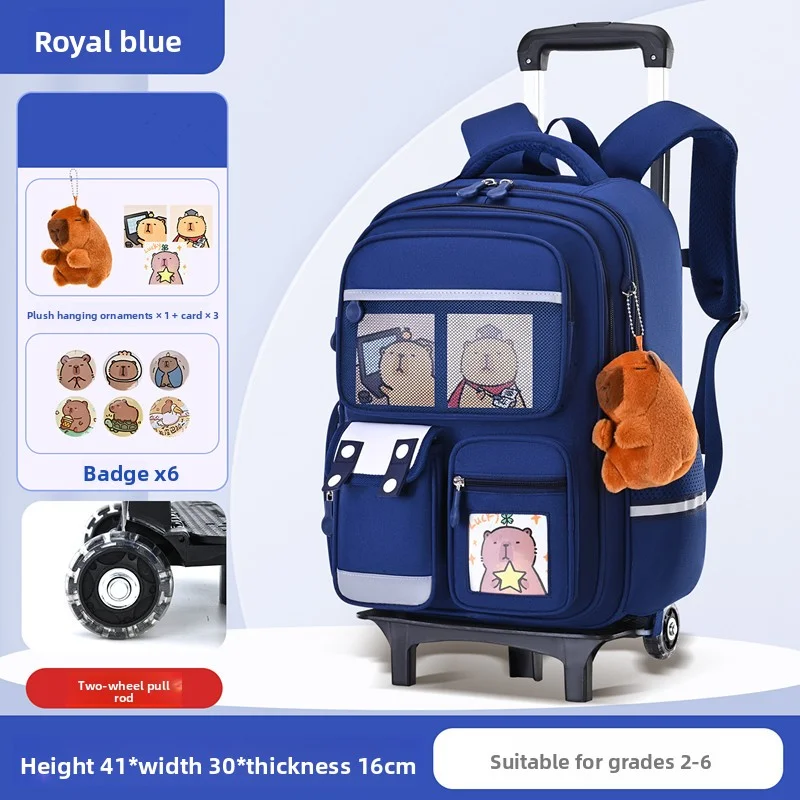 sac à dos d'école de dessin animé pour enfants, sacs à roulettes pour étudiants, sac à roulettes pour filles et garçons, cartable mignon à roulettes